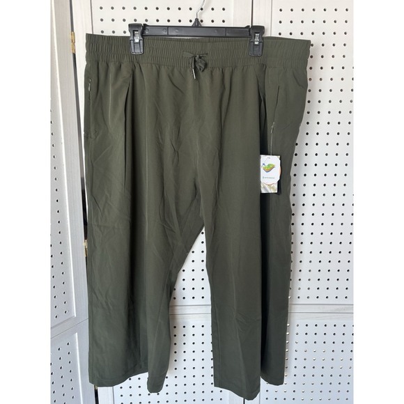 NWT ZUTY Womens XXXL 3X Cropped Pants UPF 50 Green Athleisure Casual Sun Protect - Picture 1 of 6
